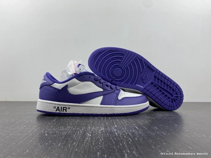 Official Maikesneakers AIR JORDAN OFF-WHITE DM7890-386 TRAVIS X 1 SCOTT X CUSTOM 0627